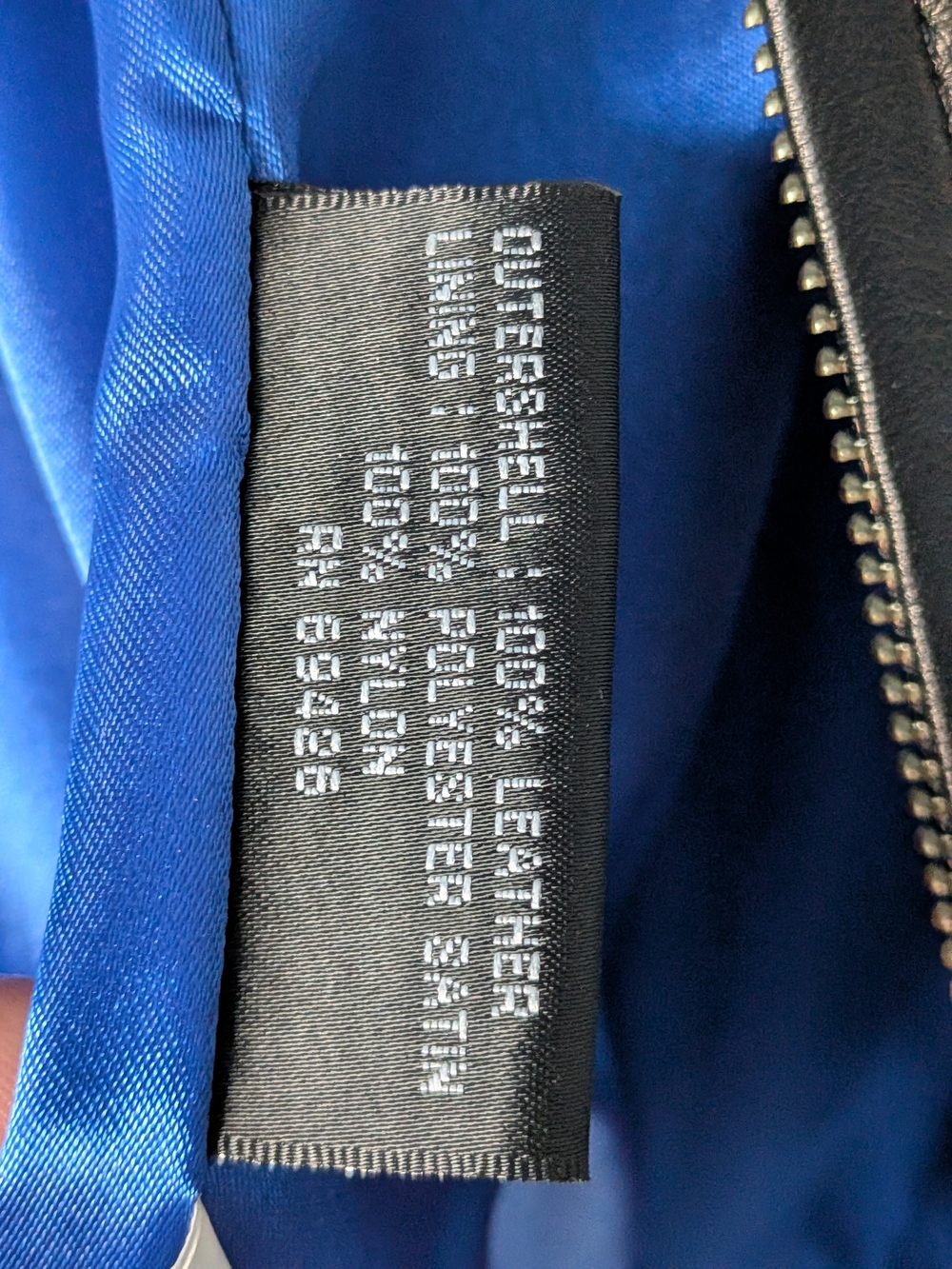NWT Vtg Wilsons Leather Maxima Black Jacket Sz L Deadstock Y2K 90s Cobalt Lining - Picture 11 of 15